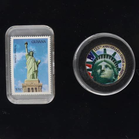 Littleton Statue Of Liberty 125th Anniversary Set 2 Pieces Property Room