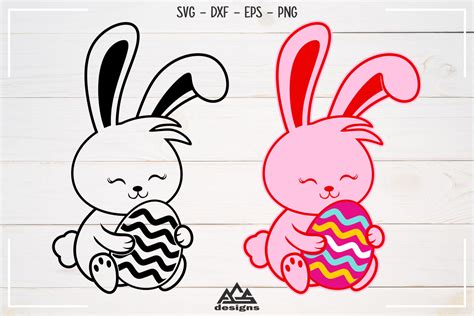 Cute Easter Bunny Rabbit Svg Design By AgsDesign | TheHungryJPEG.com