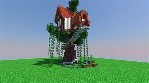 Small Tree House Schematic Minecraft Map
