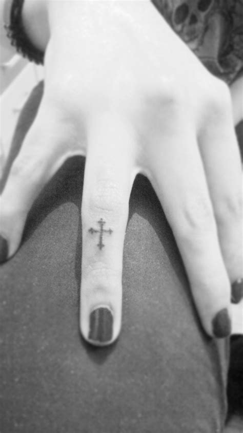 Finger Tattoos Men Cross Viraltattoo