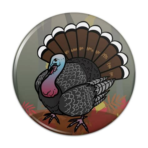 Turkey Thanksgiving Autumn Pinback Button Pin