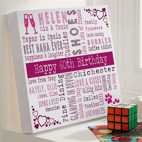 Personalised gifts for her 60th birthday. Personalised 60th Unique Birthday Gifts For Her ...