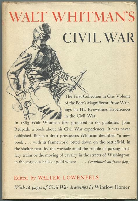 Walt Whitmans Civil War By Lowenfels Walter With The Assistance Of