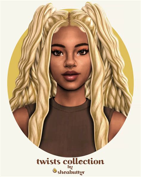 Twists Collection Maxis Match Female Hair Cc The Sims