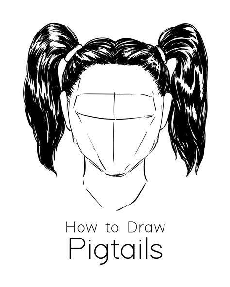 How To Draw Hair In Pigtails Step By Step Tutorial For Beginners