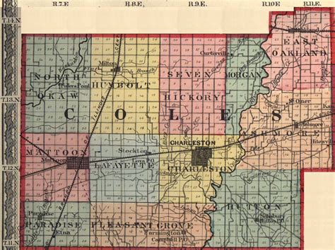 Coles County Illinois Maps And Gazetteers