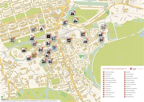 Map Of Edinburgh Attractions Tripomatic