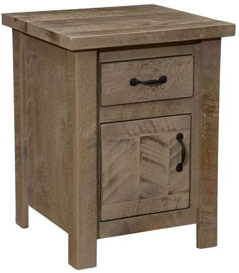 Frontier Driftwood Enclosed Nightstand From Fireside Lodge F11040 D