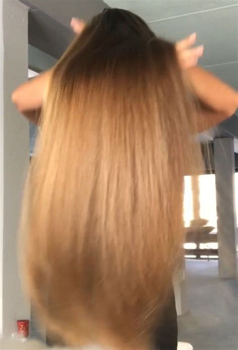 Video Long Blonde Silky Mane Realrapunzels