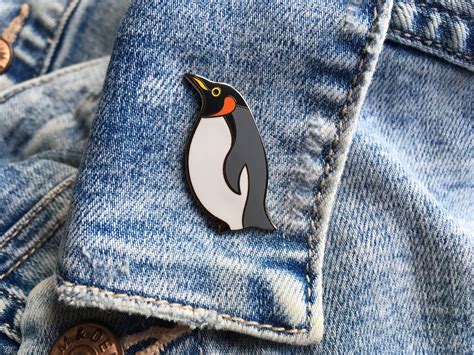 Emperor Penguin Enamel Pin Penguin Pin Badge Penguin Enamel Etsy