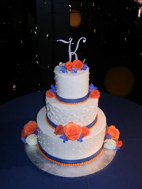 Royal Blue And Orange Wedding Cakes For 2023 Jenniemarieweddings