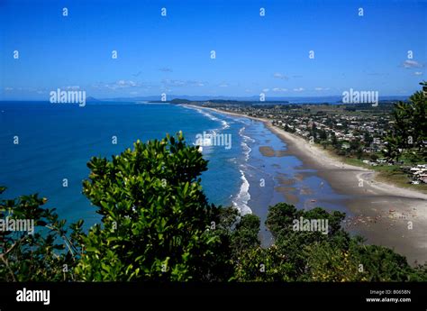 The Western Bay Of Plenty From Waihi Beach Looking South Towards Mount Maunganui North Island