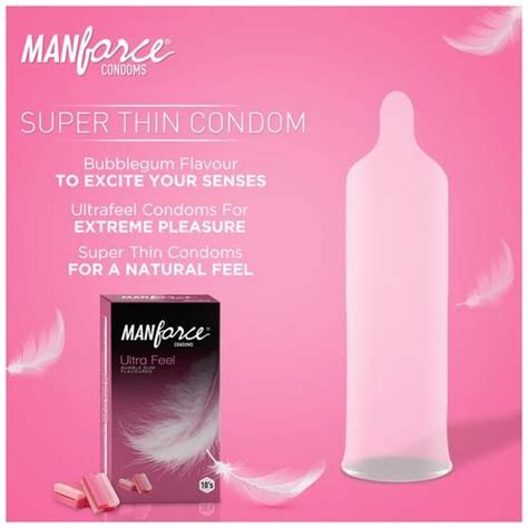 Buy MANFORCE CONDOMS Ultra Feel Super Thin Lubricated Bubble Gum