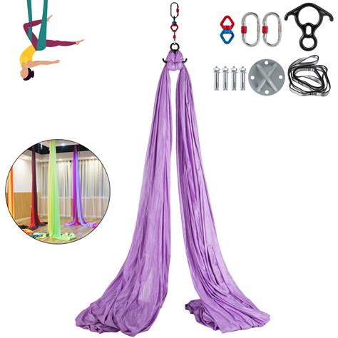 Vevor Vevor Aerial Yoga Hammock Kit Yd Ft Yoga Swing Set Antigravity Ceiling Hanging Yoga
