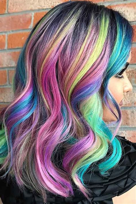 For a soft, pretty, and wearable version of rainbow hair, try a pastel rainbow. Hair Color 2017/ 2018 - Try rainbow hair that is rich ...