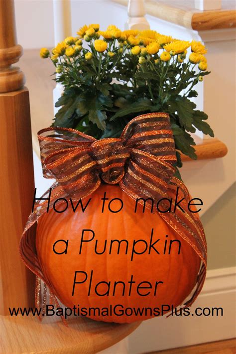 How To Make A Pumpkin Planter Pumpkin Planter Fall Pumpkin