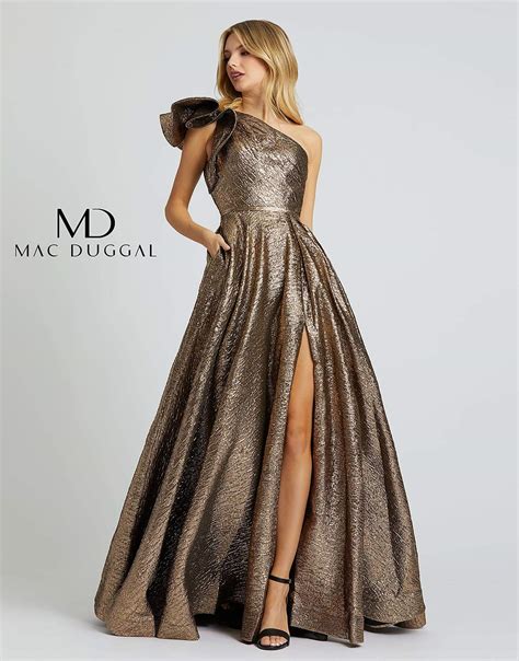 We did not find results for: Mac Duggal Long One Shoulder Metallic Prom Ball Gown ...
