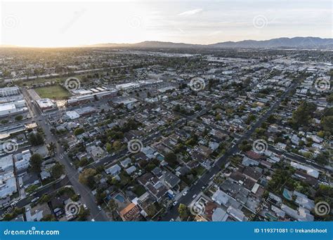 North Hollywood Sunset San Fernando Valley Aerial Editorial Photo