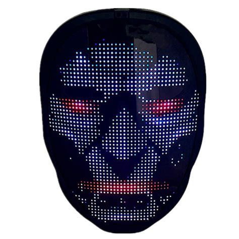 App Control Glowing Face Masks Programmable Glowing Led Light Up Mask