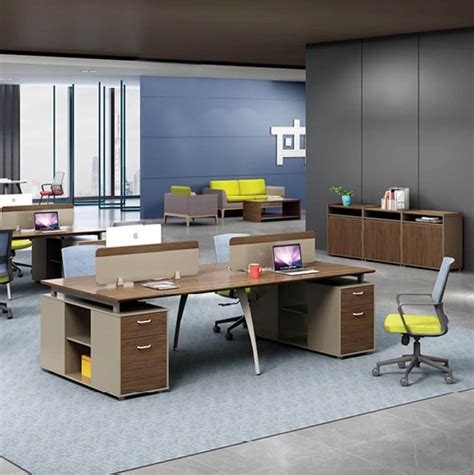 Modern Wooden Workstation Office Furniture With Drawer
