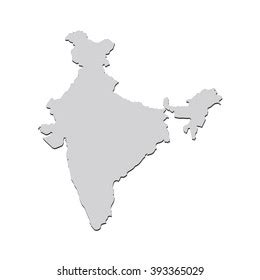 India Map Grey