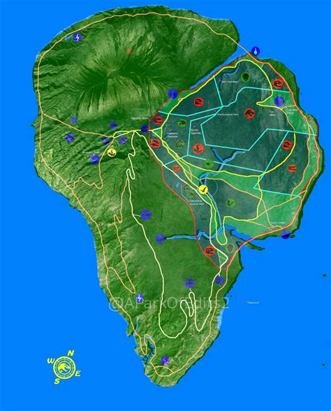 závratě Proroctví Magnetický jurassic park map isla nublar Tání