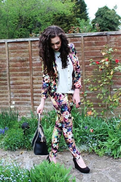 jacket, floral, floral blazer, floral pants, floral suit ...