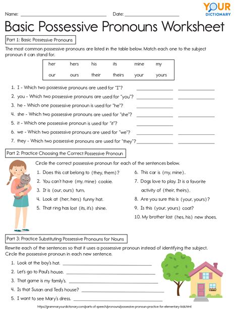 Possessive Pronouns Worksheets For Grade 2 Worksheets Vrogue Co
