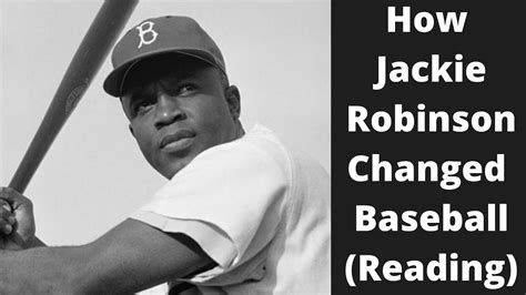How Jackie Robinson Changed Baseball Read By Joe Feldpausch Youtube