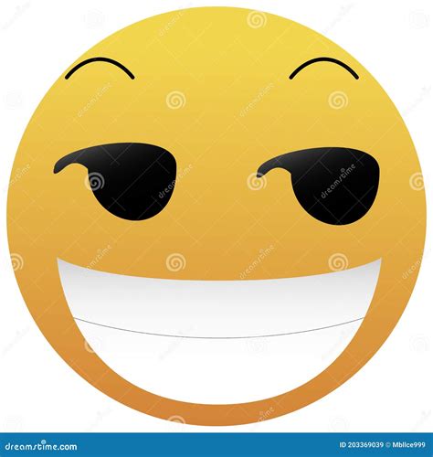 Half Smile Emoticon Cartoon Vector 46951755
