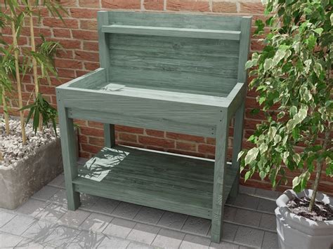 Wooden Garden Potting Table Diy 1m X 06m Build Plans Only No Etsy