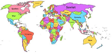 El Mapa Del Mundo Con La Palabra Más Común Por País En Su Artículo En