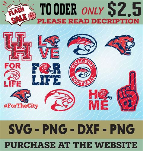 Houston Cougars Football Team Svg Houston Cougars Svg Logo Etsy