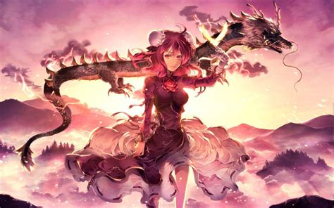 Cute Anime Dragon Girl Wallpapers Wallpaper Cave