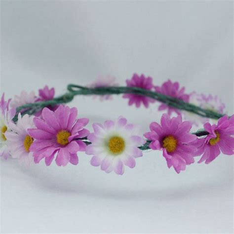 Pink Flower Crown Pink Daisy Crown Pink And Purple Purple And Lavender