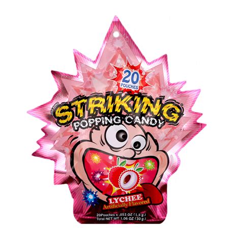 Striking Popping Candy Lychee Flavour 索劲荔枝味爆炸糖 30g Tuk