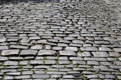 Cobblestones Road Paving Stones Patch Texture Free Image From