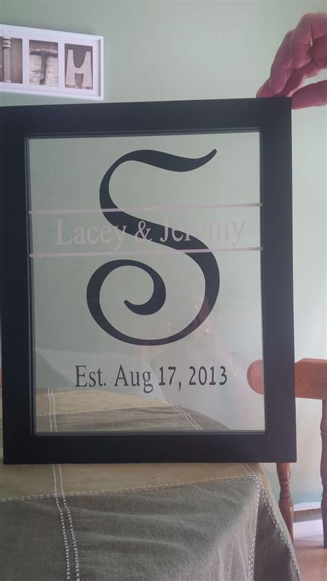 Maybe you would like to learn more about one of these? Wedding gift made with the cricut and white and black ...