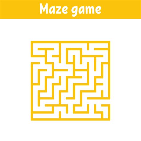 Abstract Square Maze Game For Kids Puzzle For Children Labyrinth