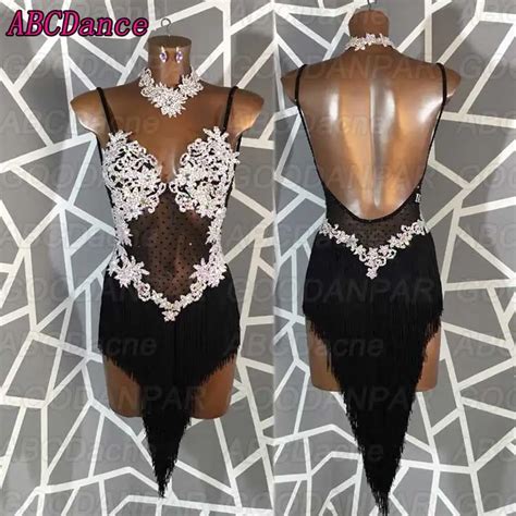 Buy Latin Dance Dress Women Black Sling Sexy Backless Dress For Latin Dancing
