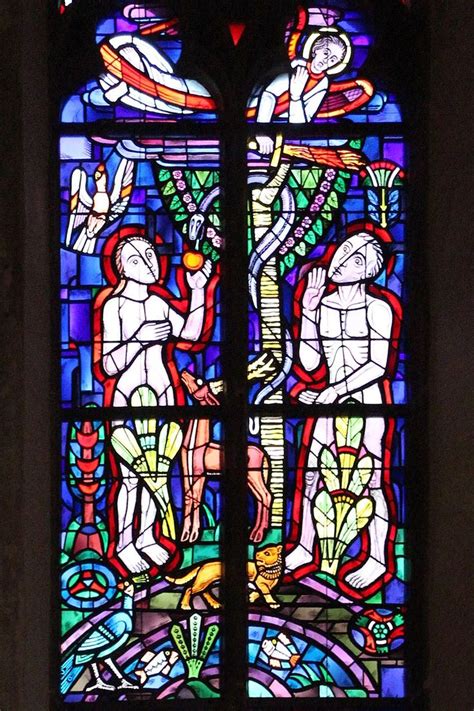Categorytemptation Of Adam And Eve On Stained Glass Windows