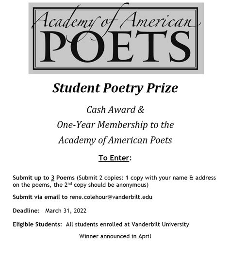 Students Submit Poems For 2022 Academy Of American Poets Poetry Prize