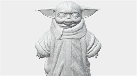 Baby Yoda Free Print Bruno Brito 3d Download Free 3d Model By