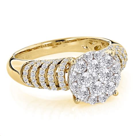 Unique Engagement Rings Ladies Diamond Ring 128ct 14k Gold