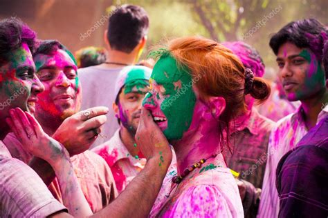 Holi Festival Celebrations In India Stock Editorial Photo © Nataliad