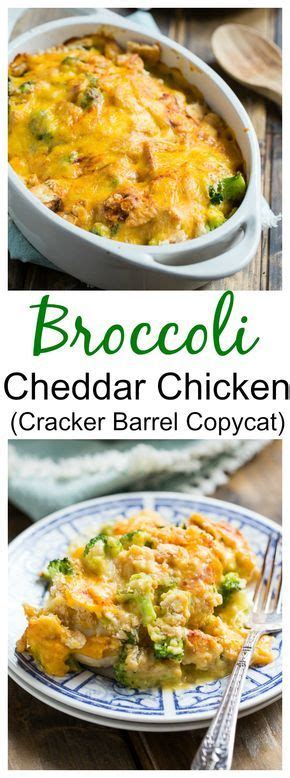 Cracker barrel® has something special, just for you, each and every day with our weekday lunch features and daily dinner features that are full of favorites and new. Broccoli Cheddar Chicken (Cracker Barrel Copycat) | Recipe ...