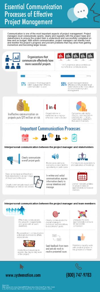 Infographic Communicatio Processes For Effective Project Management