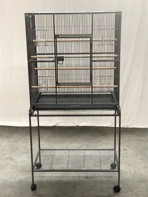161 Cm Bird Cage Parrot Aviary Pet Stand Alone Budgie Perch Castor Wheels