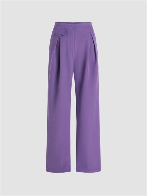 Purple Solid Pants Cider
