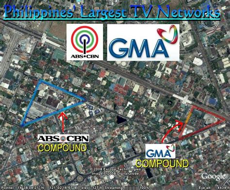 It consists of a triangular compound with an area of approximately 44,000 square meters. ABS-CBN & GMA Compounds | dexterkencandia2007 | Flickr